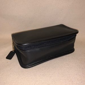 COACH JEWELRY BOX black leather